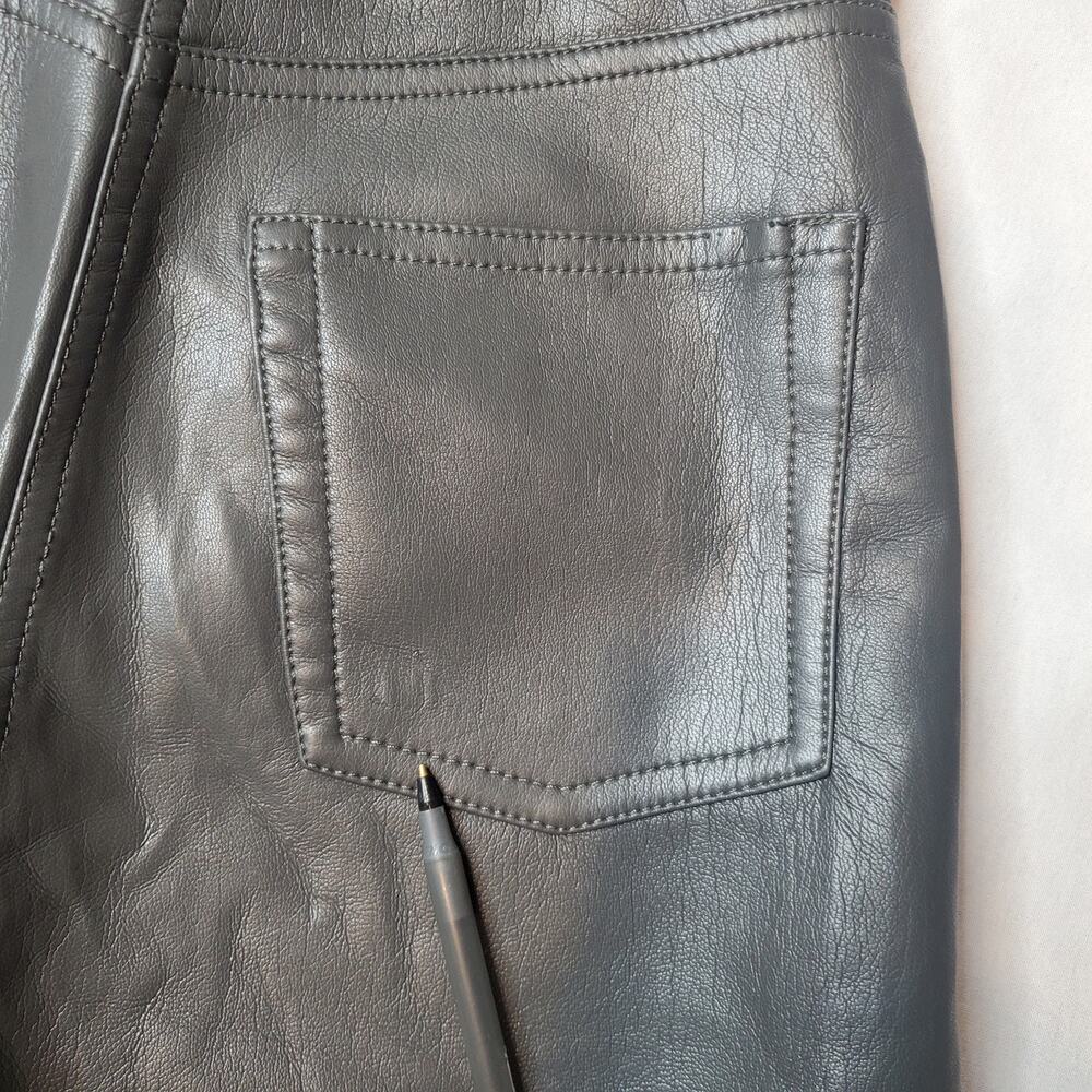 Aritzia Wilfred Women's Size 2 Melina Vegan Faux Leather Pant Gray - Picture 10 of 10